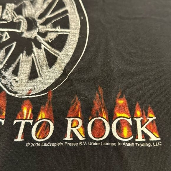 VTG 2004 AC / DC FOR THOSE ABOUT TO ROCK WE SALUTE YOU XLT-Shirt FLAMES EUC - Picture 3 of 8